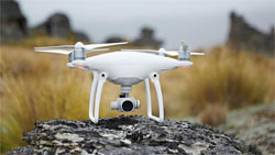 The DJI Phantom IV weighs less than 2kg and is the most advanced lightweight system by DJI to date. 