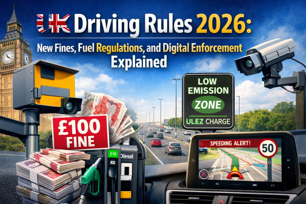 UK Driving Rules 2026 New Fines, Fuel Regulations, and Digital Enforcement Explained